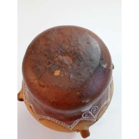 Vintage Southwestern Pottery Vase Birds Beads Hand Painted (shelf) - Picture 6 of 6